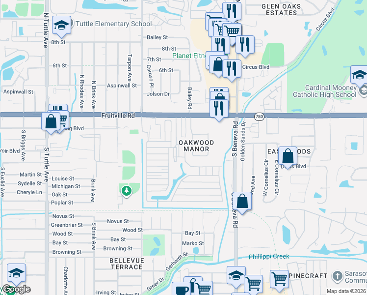map of restaurants, bars, coffee shops, grocery stores, and more near 400 Signal Pointe Circle in Sarasota