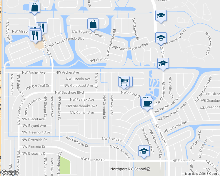 map of restaurants, bars, coffee shops, grocery stores, and more near 698 Northwest Avens Street in Port St. Lucie