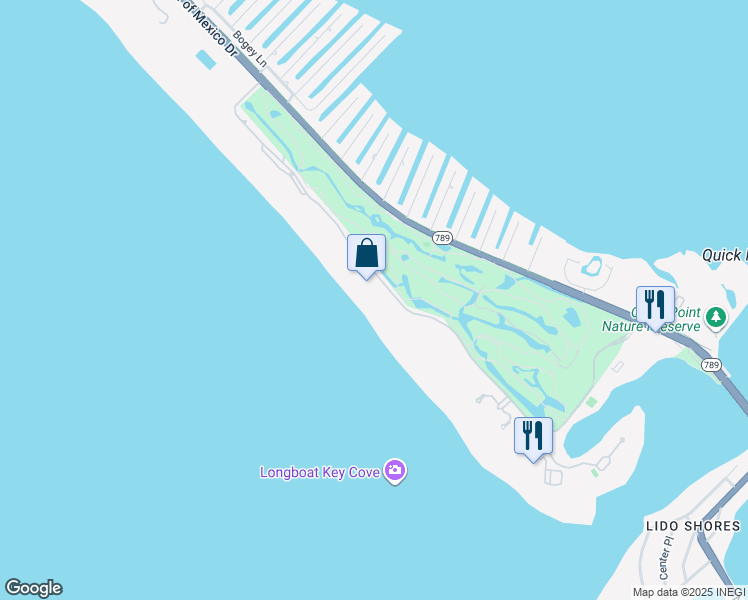 map of restaurants, bars, coffee shops, grocery stores, and more near 25 Longboat Club Road in Longboat Key