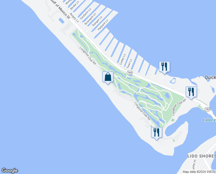 map of restaurants, bars, coffee shops, grocery stores, and more near 25 Longboat Club Road in Longboat Key