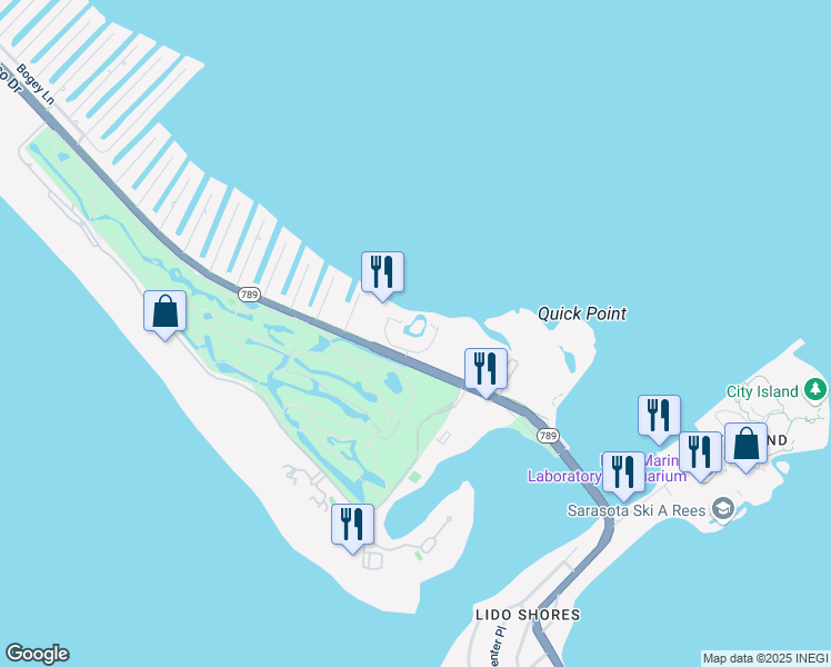 map of restaurants, bars, coffee shops, grocery stores, and more near 370 Gulf of Mexico Drive in Longboat Key