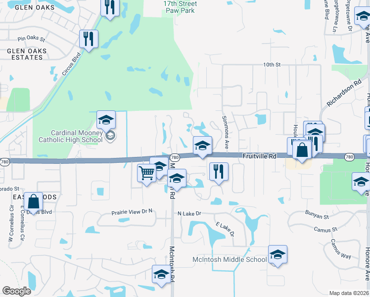 map of restaurants, bars, coffee shops, grocery stores, and more near 130 Loquat Lane in Sarasota