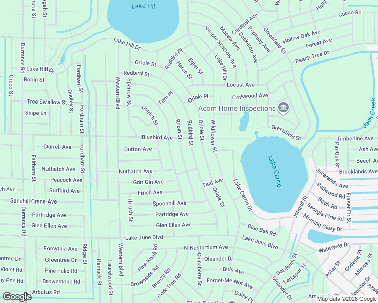 map of restaurants, bars, coffee shops, grocery stores, and more near 1062 Redbird Street in Lake Placid