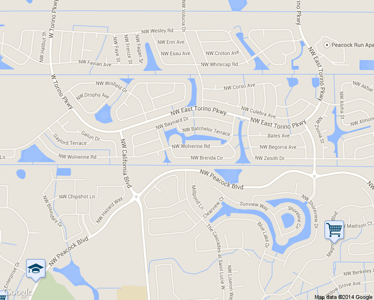 map of restaurants, bars, coffee shops, grocery stores, and more near 5946 NW Wolverine Rd in Port St Lucie