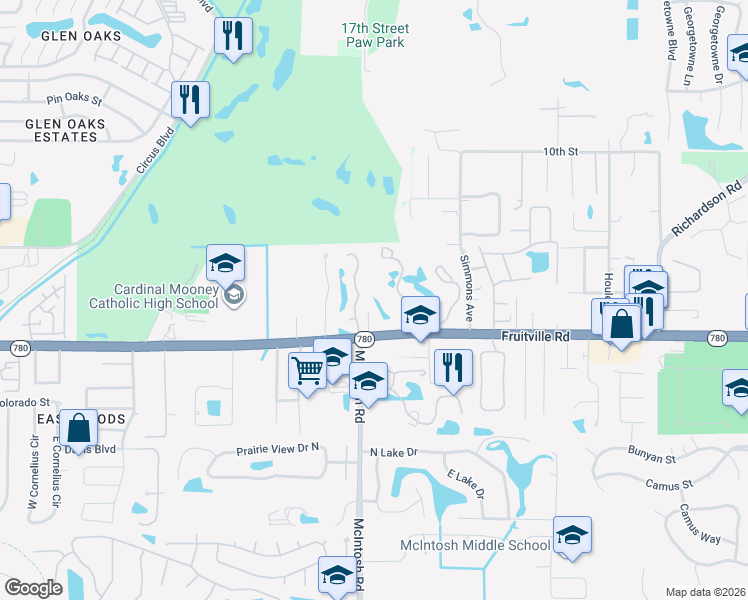 map of restaurants, bars, coffee shops, grocery stores, and more near 130 Loquat Lane in Sarasota