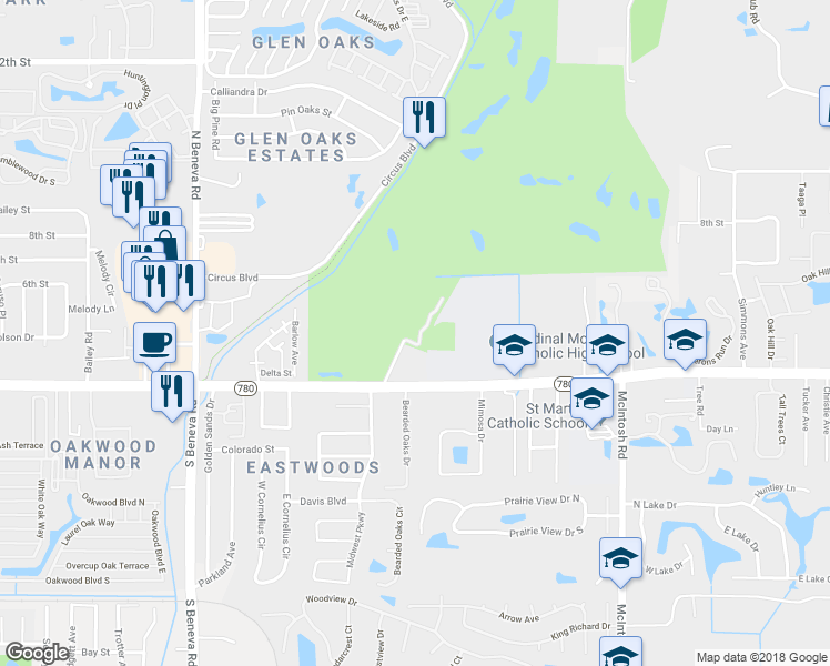 map of restaurants, bars, coffee shops, grocery stores, and more near 315 Bobby Jones Road in Sarasota