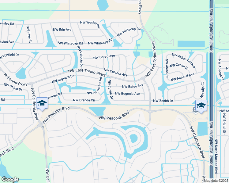 map of restaurants, bars, coffee shops, grocery stores, and more near 5850 Zenith Drive in Port St. Lucie
