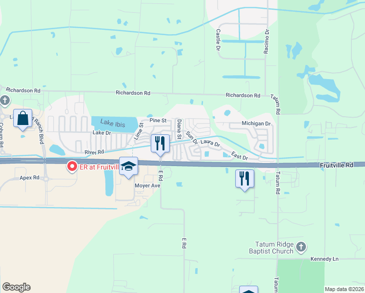 map of restaurants, bars, coffee shops, grocery stores, and more near Orange Blossom in Sarasota