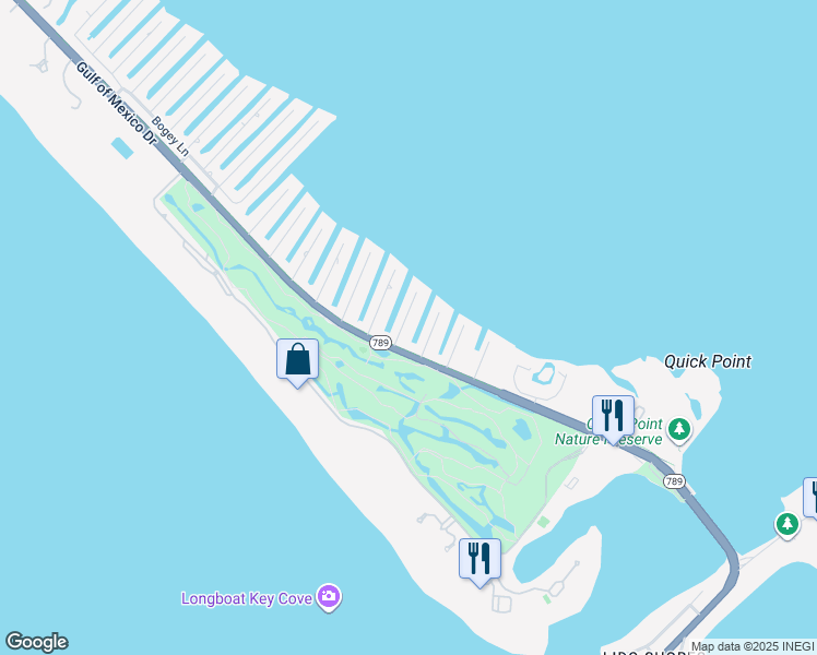 map of restaurants, bars, coffee shops, grocery stores, and more near 524 Schooner Lane in Longboat Key