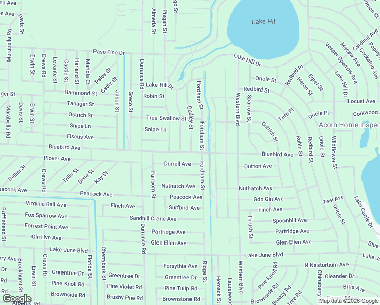 map of restaurants, bars, coffee shops, grocery stores, and more near 3300 Bluebird Avenue in Lake Placid