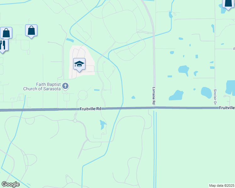 map of restaurants, bars, coffee shops, grocery stores, and more near 9229 Fruitville Road in Sarasota