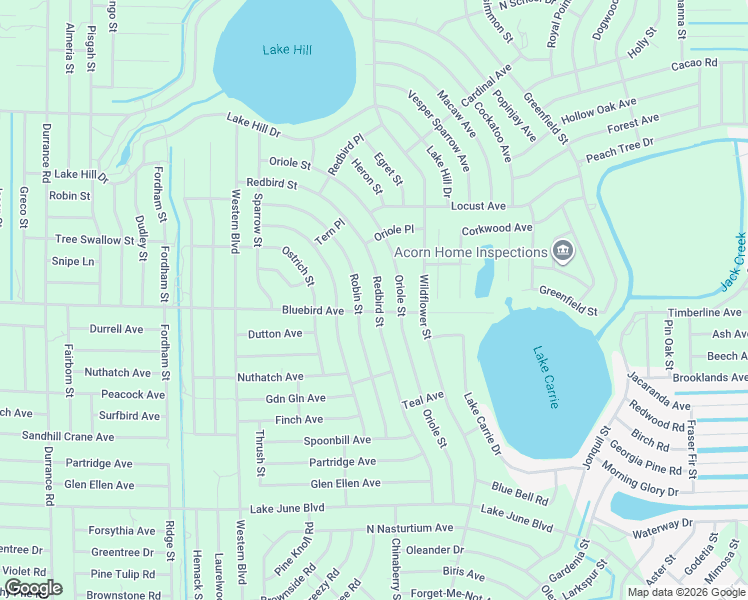map of restaurants, bars, coffee shops, grocery stores, and more near 1102 Redbird Street in Lake Placid