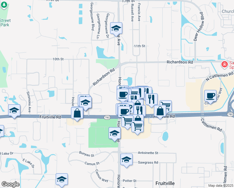 map of restaurants, bars, coffee shops, grocery stores, and more near 5105 Cedar Hammock Lane in Sarasota