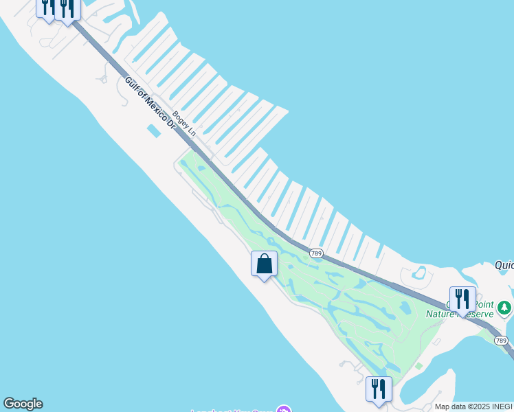 map of restaurants, bars, coffee shops, grocery stores, and more near 501 Gunwale Lane in Longboat Key