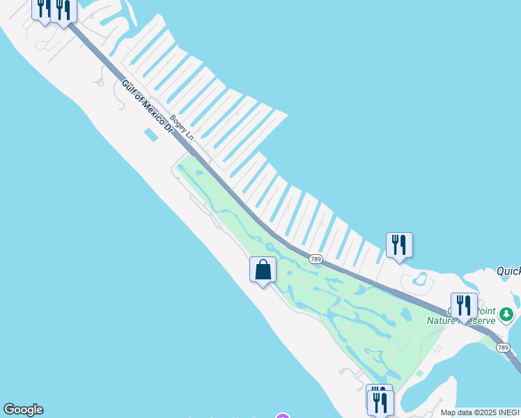 map of restaurants, bars, coffee shops, grocery stores, and more near 501 Gunwale Lane in Longboat Key