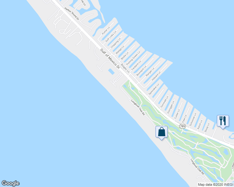 map of restaurants, bars, coffee shops, grocery stores, and more near 1050 Longboat Club Road in Longboat Key