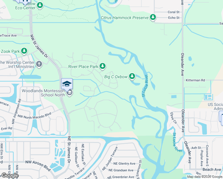 map of restaurants, bars, coffee shops, grocery stores, and more near 935 Northeast Trailside Run in Port St. Lucie