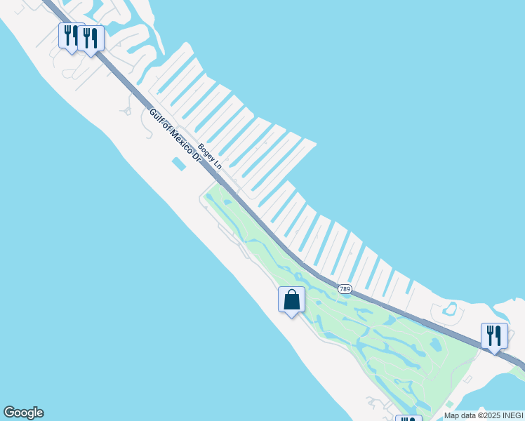 map of restaurants, bars, coffee shops, grocery stores, and more near 501 Spinnaker Lane in Longboat Key