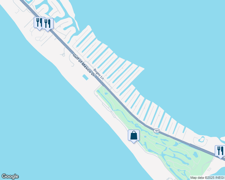 map of restaurants, bars, coffee shops, grocery stores, and more near 513 Halyard Lane in Longboat Key