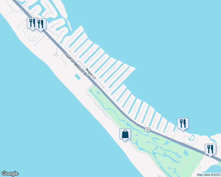 map of restaurants, bars, coffee shops, grocery stores, and more near 513 Halyard Lane in Longboat Key