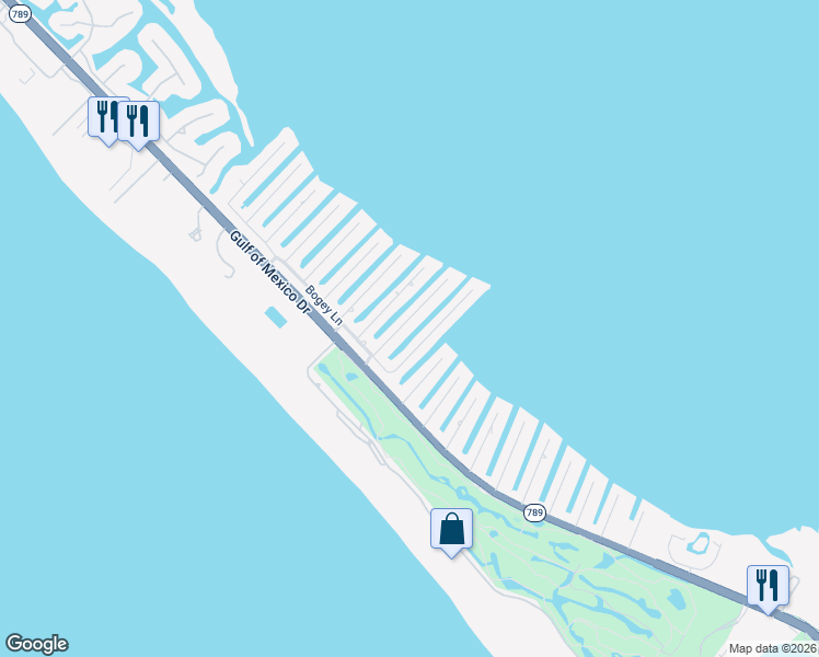 map of restaurants, bars, coffee shops, grocery stores, and more near 550 Bowsprit Lane in Longboat Key