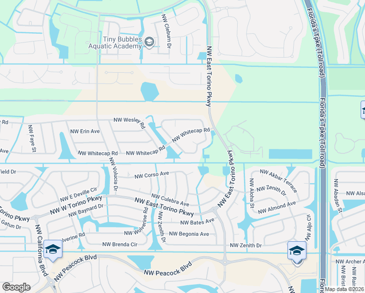map of restaurants, bars, coffee shops, grocery stores, and more near 5338 Northwest South Crisona Circle in Port St. Lucie