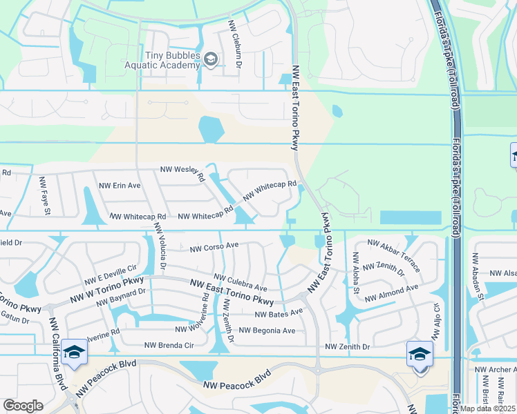 map of restaurants, bars, coffee shops, grocery stores, and more near 5338 Northwest South Crisona Circle in Port Saint Lucie