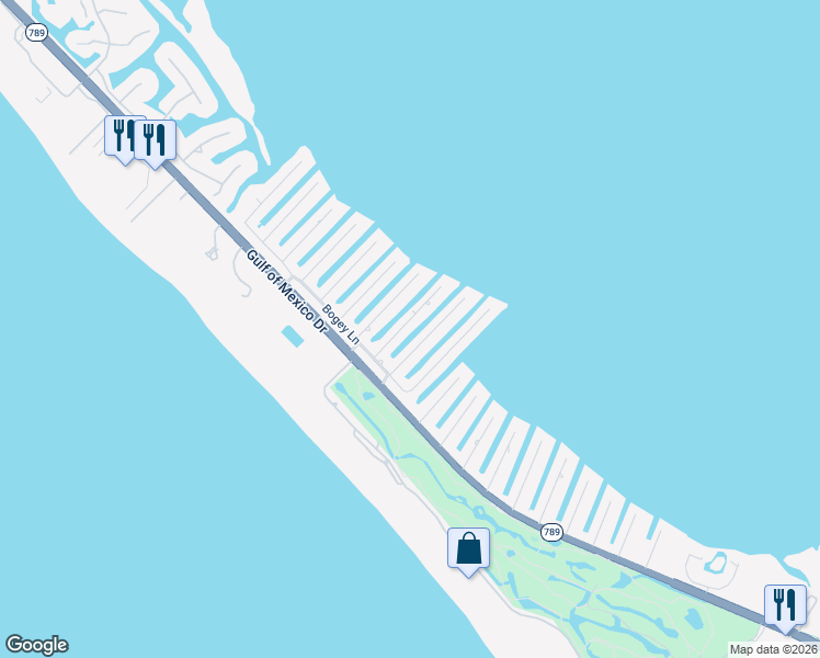 map of restaurants, bars, coffee shops, grocery stores, and more near 550 Bowsprit Lane in Longboat Key