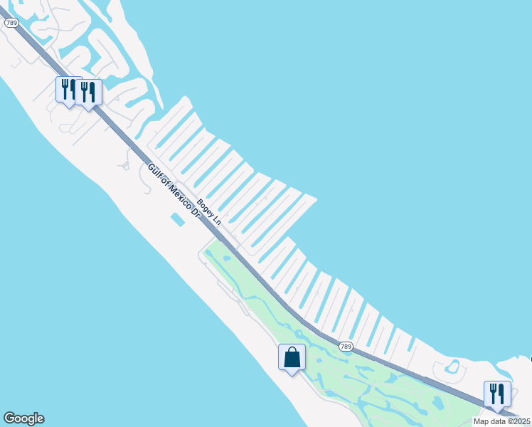 map of restaurants, bars, coffee shops, grocery stores, and more near 581 Ranger Lane in Longboat Key