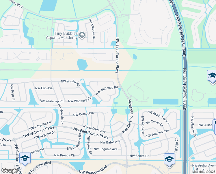 map of restaurants, bars, coffee shops, grocery stores, and more near 5506 Northwest North Crisona Circle in Port St. Lucie