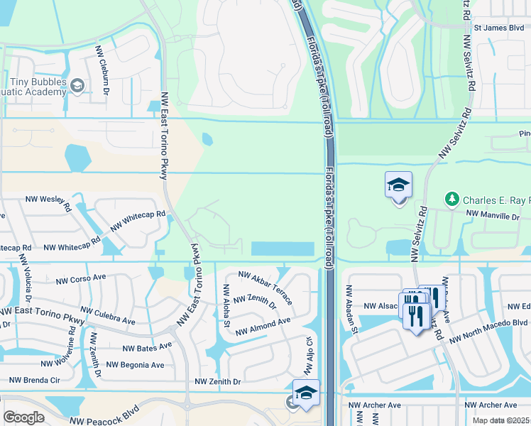map of restaurants, bars, coffee shops, grocery stores, and more near in Port St. Lucie
