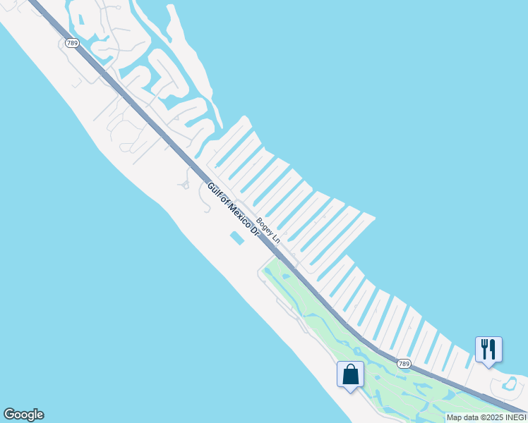 map of restaurants, bars, coffee shops, grocery stores, and more near 510 Birdie Ln in Longboat Key