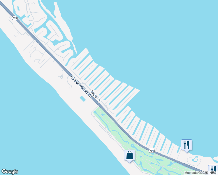 map of restaurants, bars, coffee shops, grocery stores, and more near 581 Yardarm Lane in Longboat Key