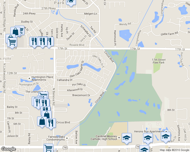 map of restaurants, bars, coffee shops, grocery stores, and more near 3928 Ashwood Lane in Sarasota