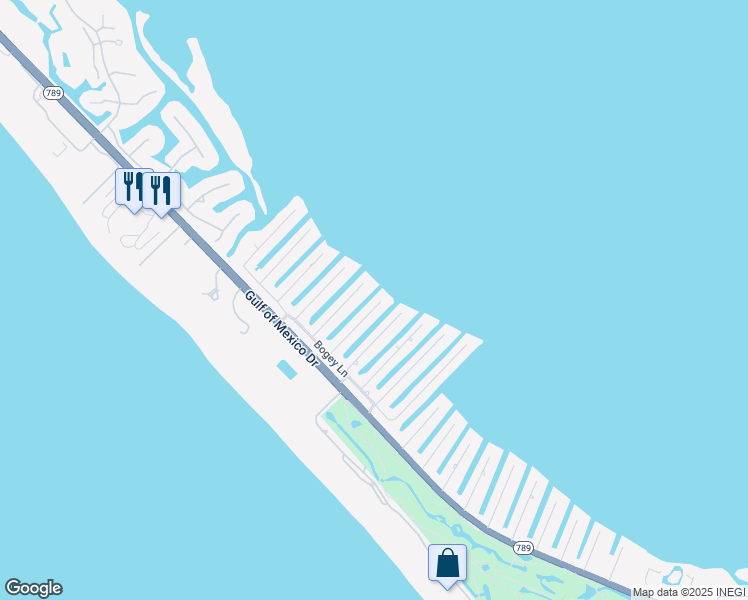 map of restaurants, bars, coffee shops, grocery stores, and more near 591 Birdie Lane in Longboat Key