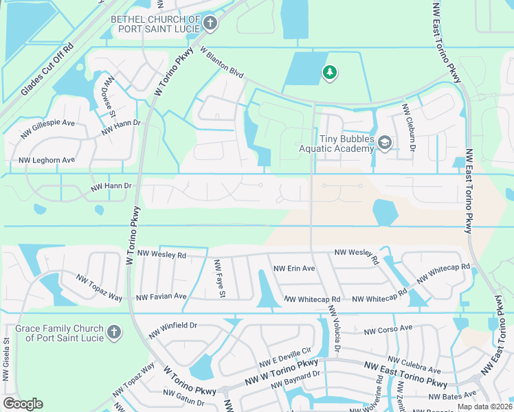 map of restaurants, bars, coffee shops, grocery stores, and more near 5781 Northwest Lynn Court in Port St. Lucie