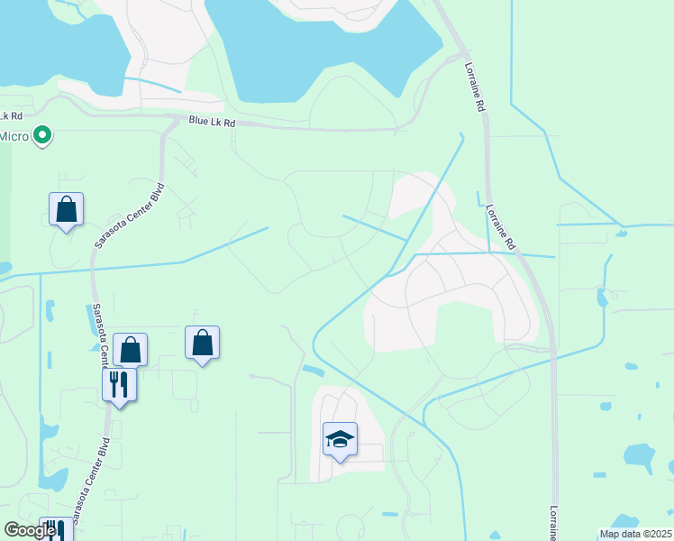 map of restaurants, bars, coffee shops, grocery stores, and more near in Lakewood Ranch