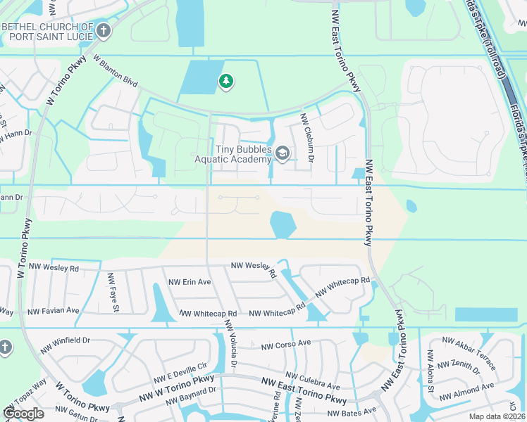 map of restaurants, bars, coffee shops, grocery stores, and more near 5813 NW Breezy Brook Ct in Port St Lucie