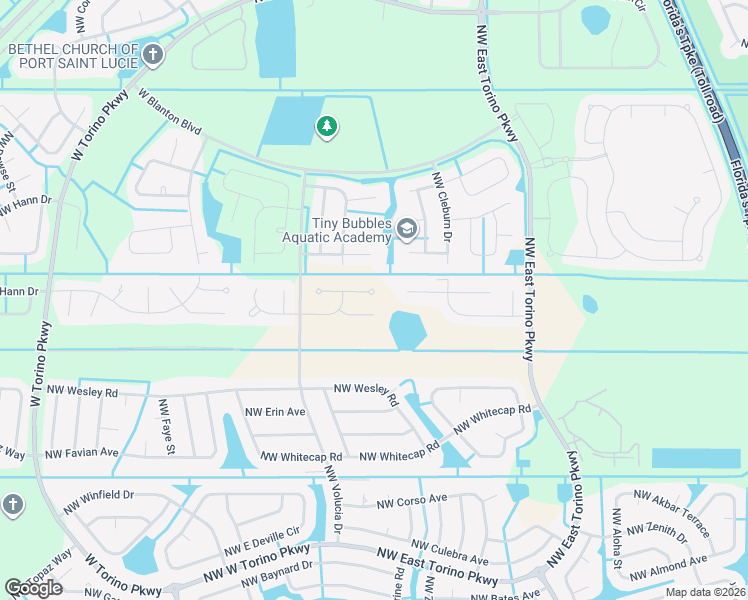 map of restaurants, bars, coffee shops, grocery stores, and more near 5810 Northwest Fall Flower Court in Port St. Lucie