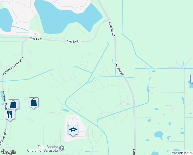 map of restaurants, bars, coffee shops, grocery stores, and more near 2501 Paradise Plum Drive in Sarasota