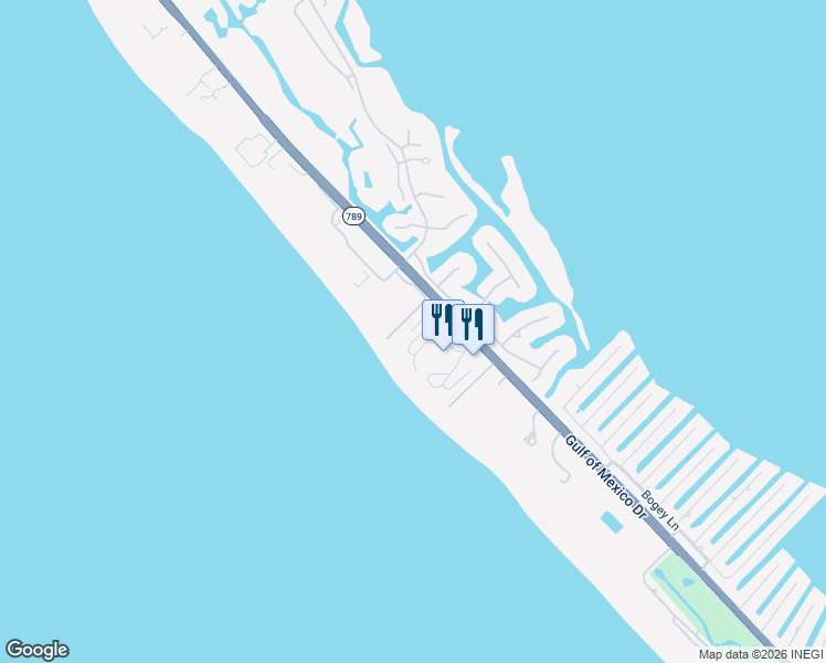 map of restaurants, bars, coffee shops, grocery stores, and more near 1701 Gulf of Mexico Drive in Longboat Key