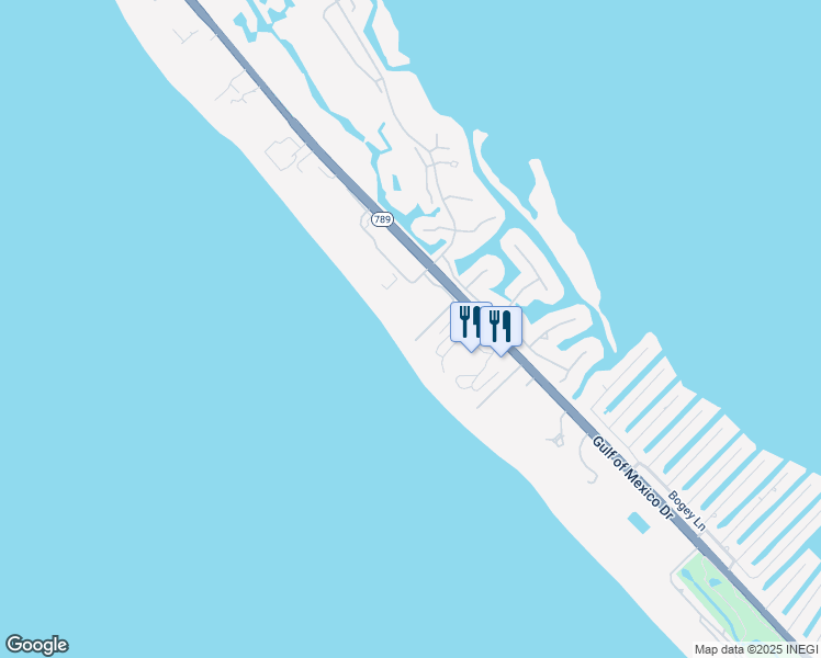 map of restaurants, bars, coffee shops, grocery stores, and more near 1925 Gulf of Mexico Drive in Longboat Key