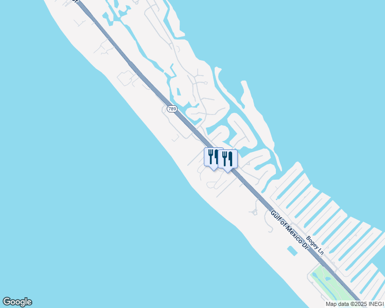 map of restaurants, bars, coffee shops, grocery stores, and more near 2045 Gulf of Mexico Drive in Longboat Key