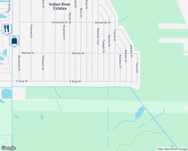 map of restaurants, bars, coffee shops, grocery stores, and more near 6102 Sunset Boulevard in Fort Pierce