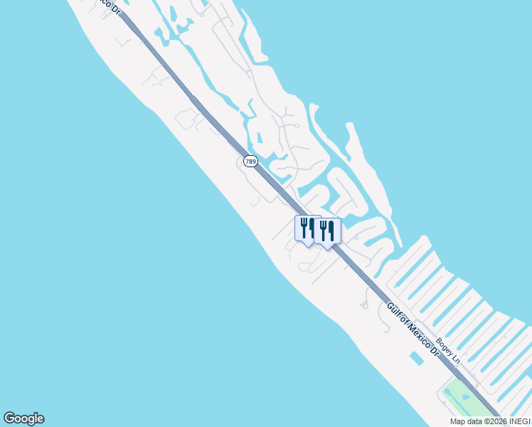 map of restaurants, bars, coffee shops, grocery stores, and more near 1945 Gulf of Mexico Drive in Longboat Key