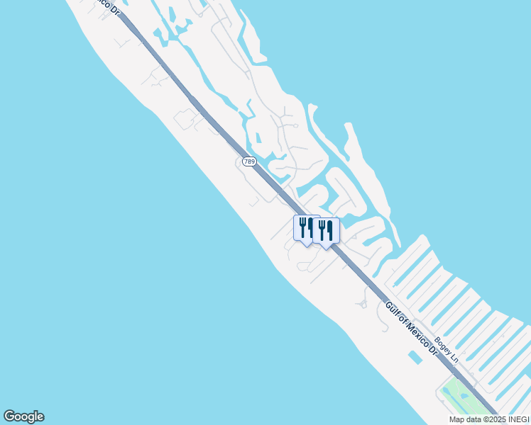map of restaurants, bars, coffee shops, grocery stores, and more near 2045 Gulf of Mexico Drive in Longboat Key