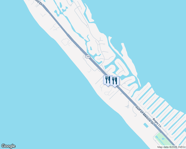 map of restaurants, bars, coffee shops, grocery stores, and more near 2045 Gulf of Mexico Drive in Longboat Key