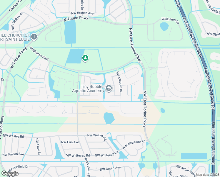 map of restaurants, bars, coffee shops, grocery stores, and more near 5807 Northwest Carr Court in Port Saint Lucie
