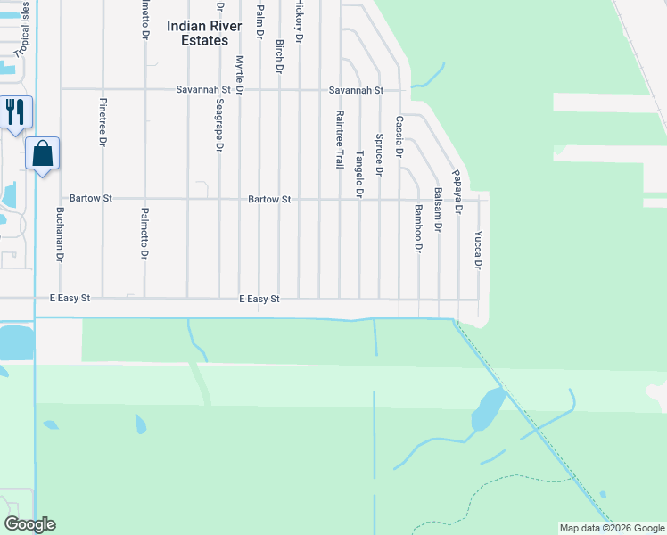 map of restaurants, bars, coffee shops, grocery stores, and more near 6102 Sunset Boulevard in Fort Pierce