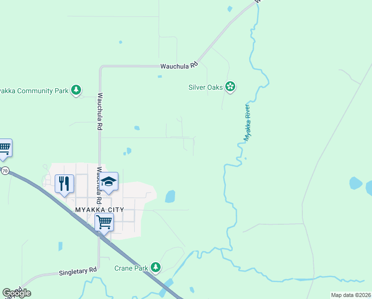 map of restaurants, bars, coffee shops, grocery stores, and more near 37810 Boyd Road in Myakka City
